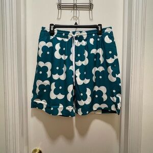 Sovereign SVRN Code Swim Trunks Floral Green White Size L